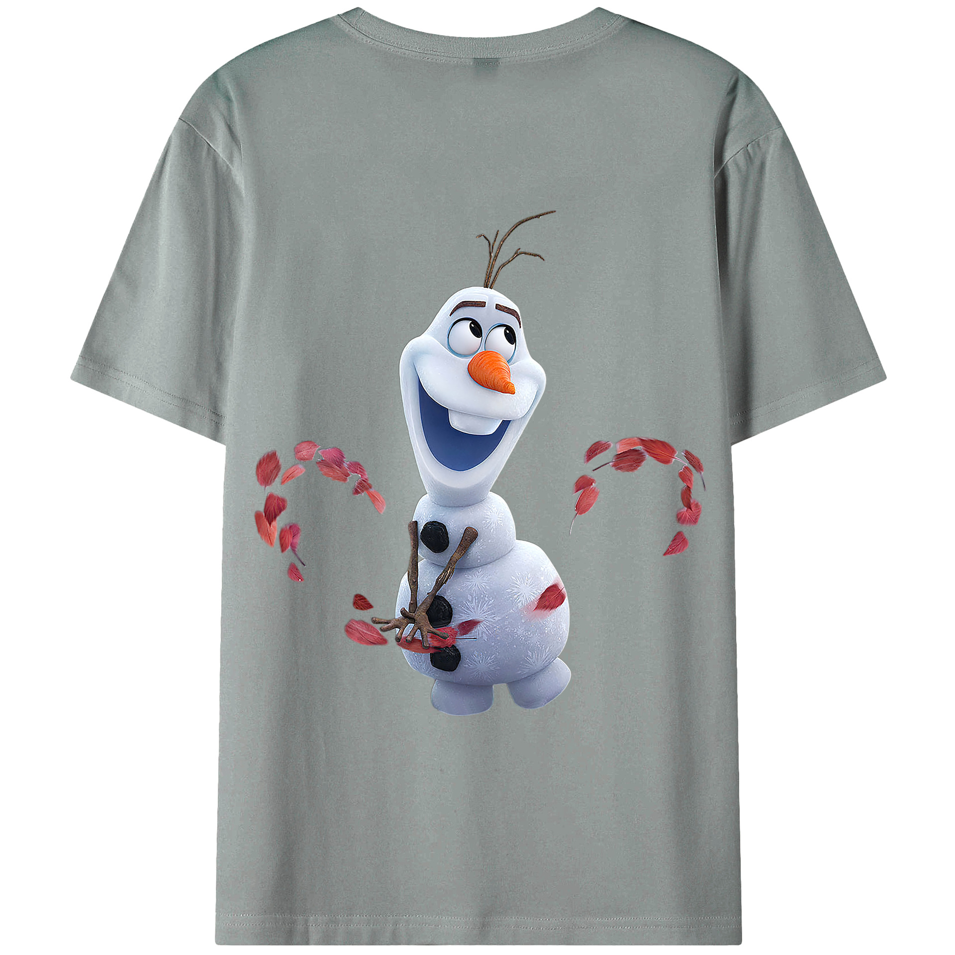 （画像用） アナと雪の女王 アンナ エルサ Frozen Anna Elsa 綿100％ メンズ半袖Tシャツ（バックプリント） 通気性